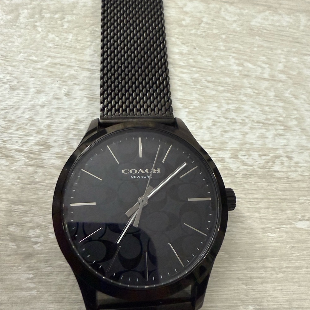 Coach Black Mesh Strap Watch